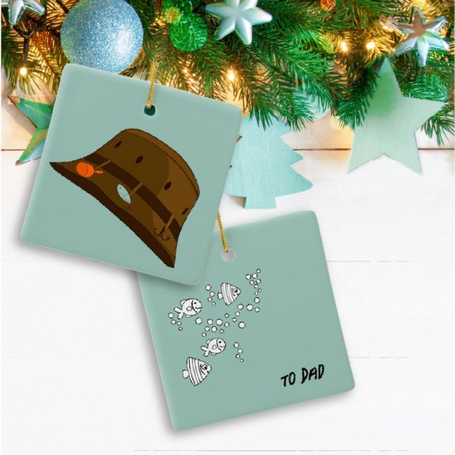 gorra pesquero de Guay y peces en el ornamento tra (Subido por el creador)