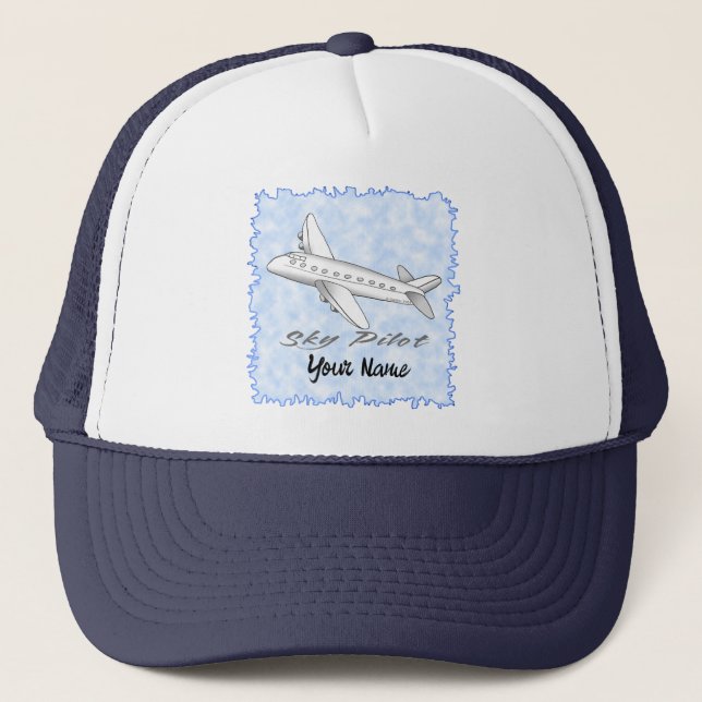 Gorra piloto del cielo aéreo del avión (Anverso)