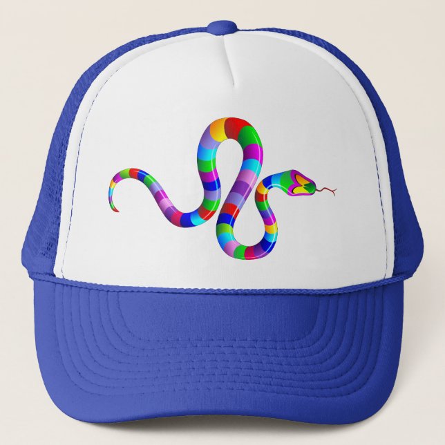 Gorra psicodélico del arco iris de la serpiente (Anverso)