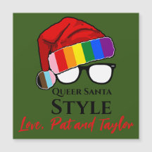 Gorra Queer Santa Style y Glasses Magnet