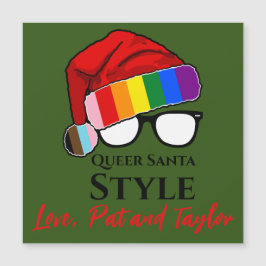 Gorra Queer Santa Style y Glasses Magnet