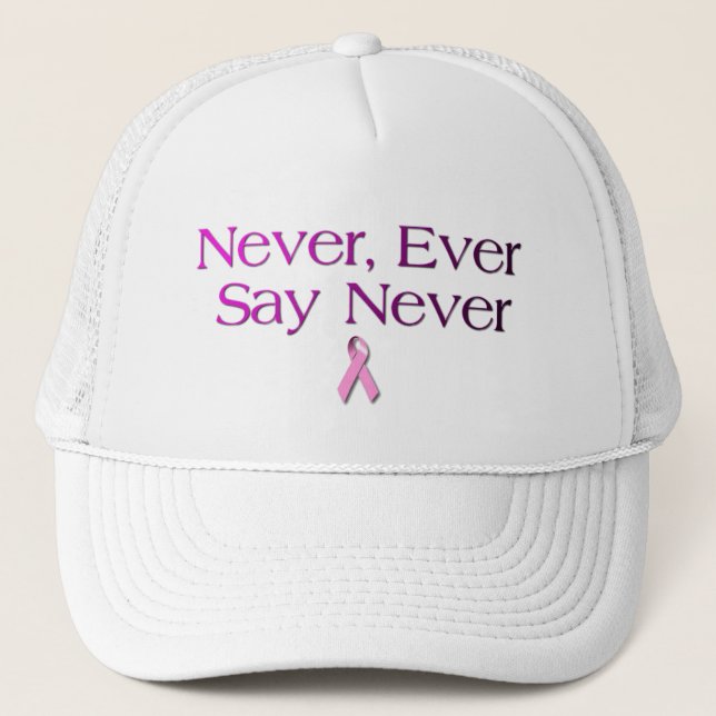 Gorra RBbbon rosa con cáncer de mama (Anverso)