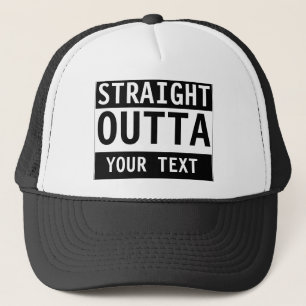 Gorra RECTO de encargo de OUTTA - añada su texto