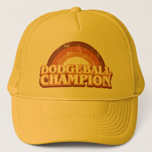 Gorra retro del camionero del campeón de Dodgeball (Anverso)