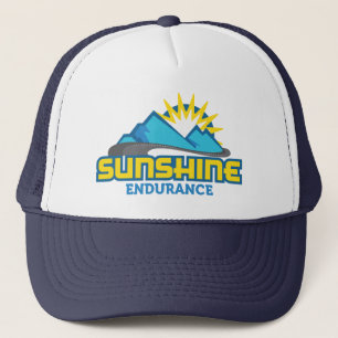 Gorra retro del camionero del logotipo azul de la