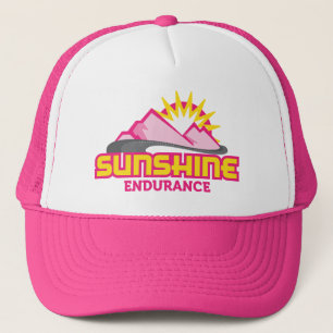 Gorra retro del camionero del logotipo del rosa de