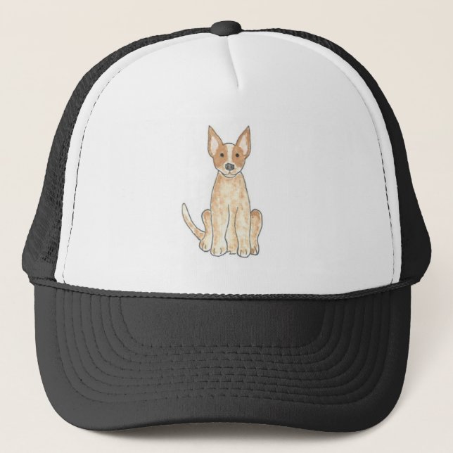 Gorra rojo de Heeler del perro australiano del (Anverso)