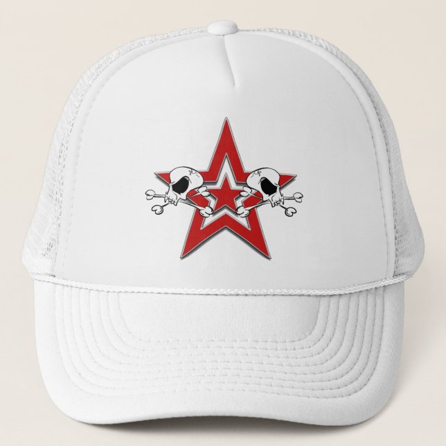 Gorra rojo de la estrella de los cráneos (Anverso)