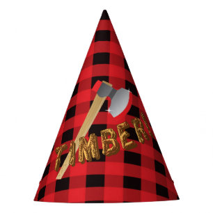 Gorra rojo de la fiesta de cumpleaños de la tela