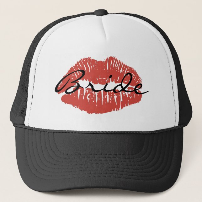 Gorra rojo de la novia del beso de los labios (Anverso)
