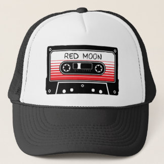 gorra ROJO negro del casete de la luna