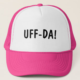 Gorra rosa de la frase graciosa noruega UFF-DA