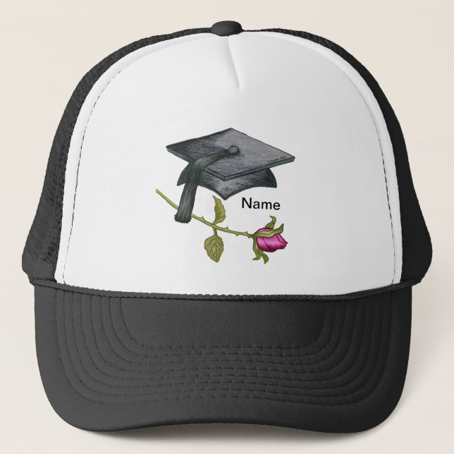 Gorra Rosa de tapón de graduación (Anverso)