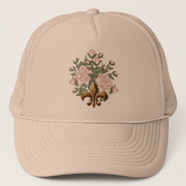 Gorra Rosa Fleur De Lis (Anverso)