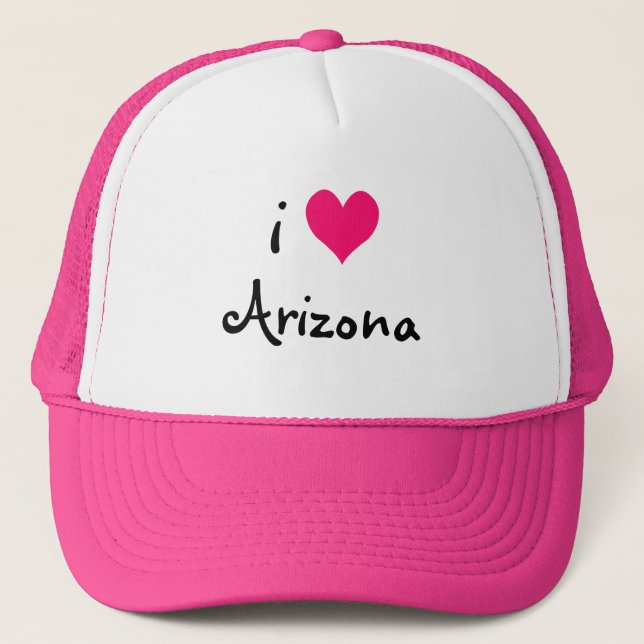 Gorra Rosa I Love Arizona (Anverso)