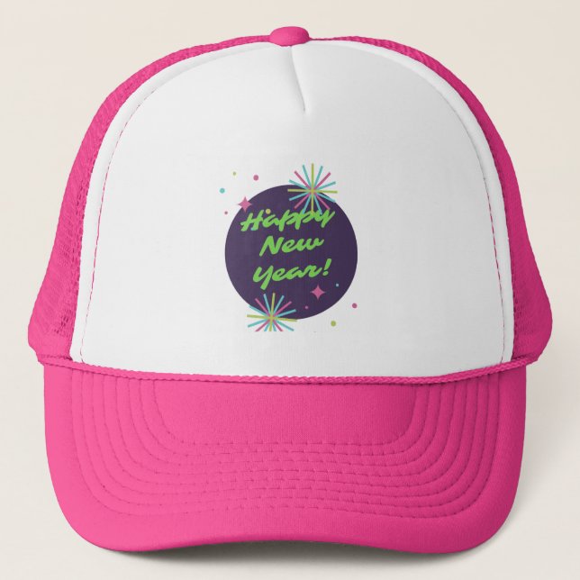 Gorra rosado de Año Nuevo (Anverso)