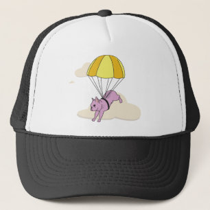Gorra rosado de la diversión del paraguas del