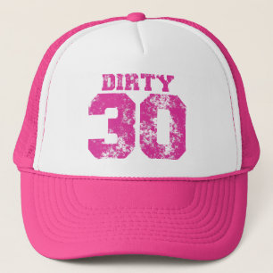 Gorra rosado de neón caliente del cumpleaños 30