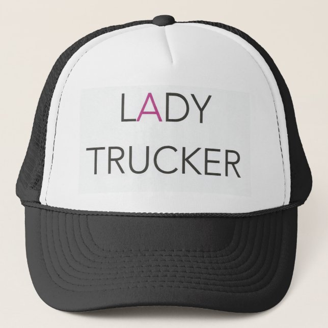 Gorra rosado de señora Trucker los E.E.U.U. (Anverso)