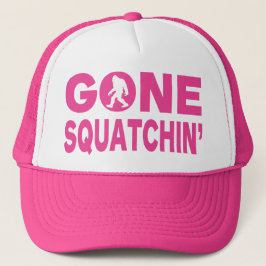 Gorra rosado ido del camionero de Squatchin