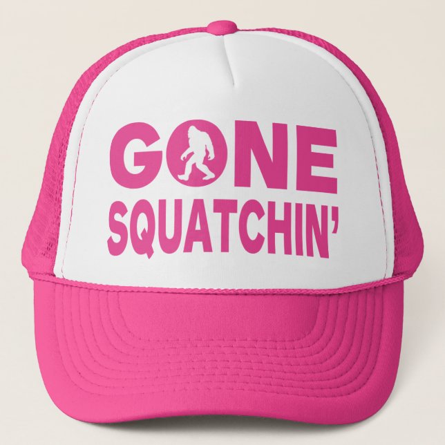 Gorra rosado ido del camionero de Squatchin (Anverso)