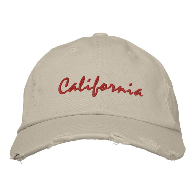 Gorra rudo de texto simple de California (Anverso)