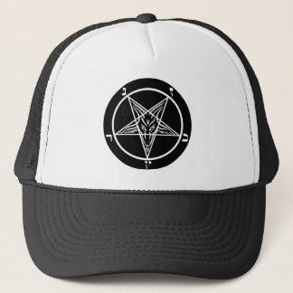 Gorra satánico metalizado negro del camionero