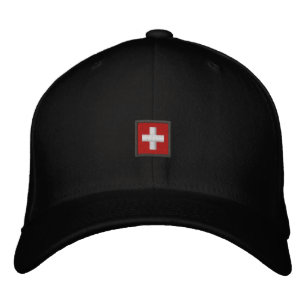 Gorra suizo - Título suizo con bandera suiza