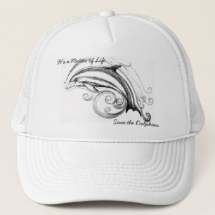 Gorra todo del delfín en blanco