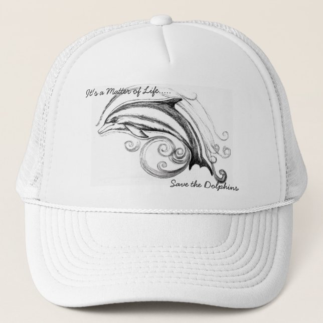 Gorra todo del delfín en blanco (Anverso)