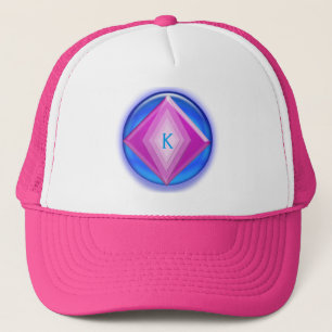 Gorra - Tres emblemas dimensionales en rosa y azul