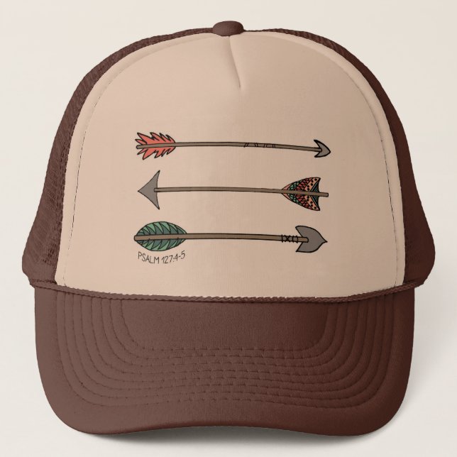 Gorra tribal de la flecha llena del salmo 127 del (Anverso)