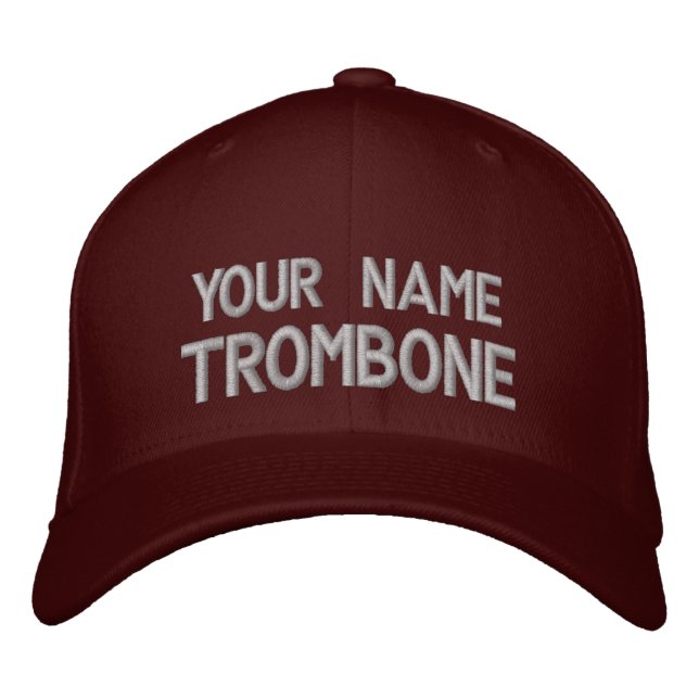 Gorra trombónico bordado personalizado (Anverso)