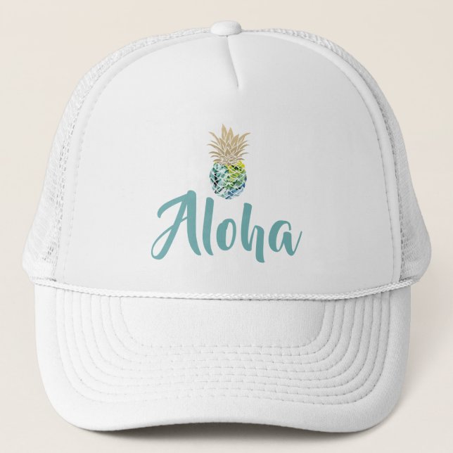 Gorra tropical del camionero de la piña de la (Anverso)