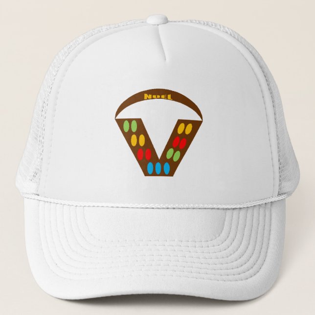 Gorra Trucker blanca NOEL CHOCOLAT BONBONS (Anverso)