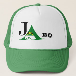 Gorra verde del camionero de Jamaica JA BO