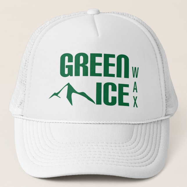 Gorra verde del camionero de la cera del hielo (Anverso)