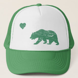 Gorra verde del camionero del amor de California