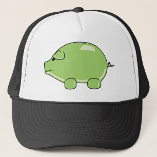 Gorra verde del cerdo