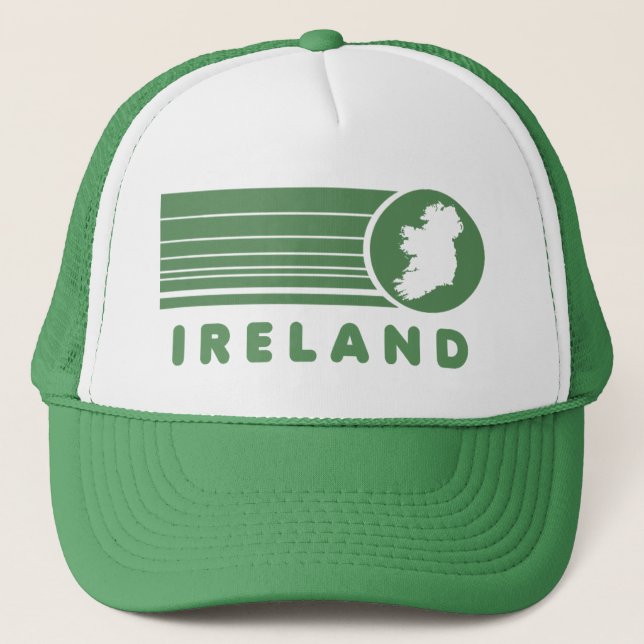 Gorra verde retro del camionero de Irlanda (Anverso)