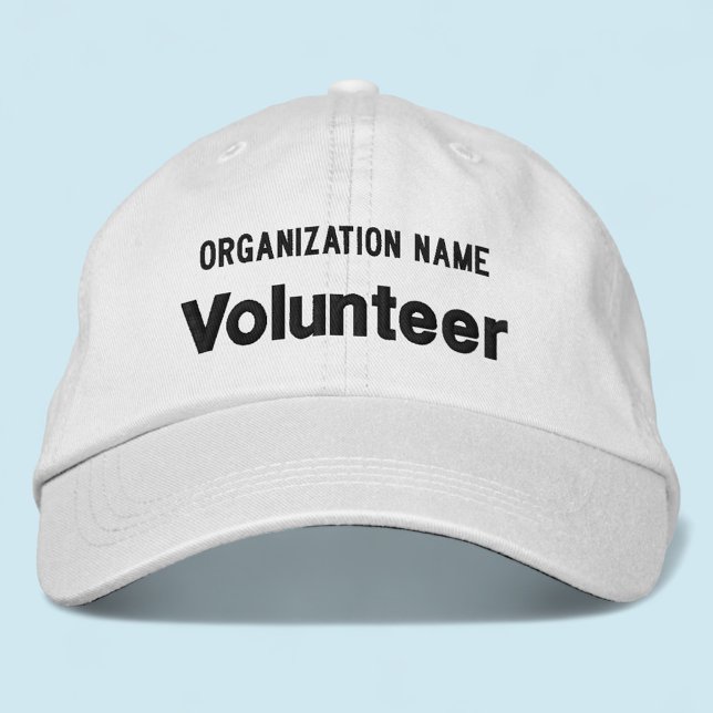 Gorra Voluntaria Bordada en Blanco Gorra Ajustable (MISOOK White Embroidered Volunteer Baseball Cap )