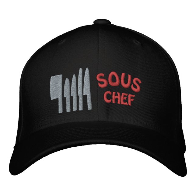 Gorras Bordadas Sous Chef Cuchillos (Anverso)