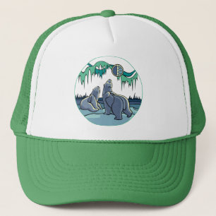 Gorras de arte de oso nativo Gorra de arte indígen