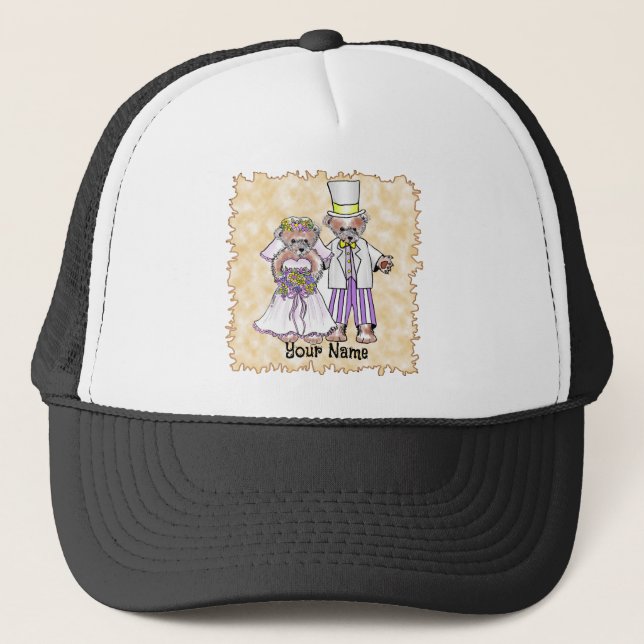 Gorras De Bear Bride Y Groom (Anverso)