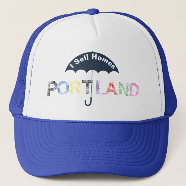 Gorras de béisbol azules de casas de bienes raíces (Anverso)