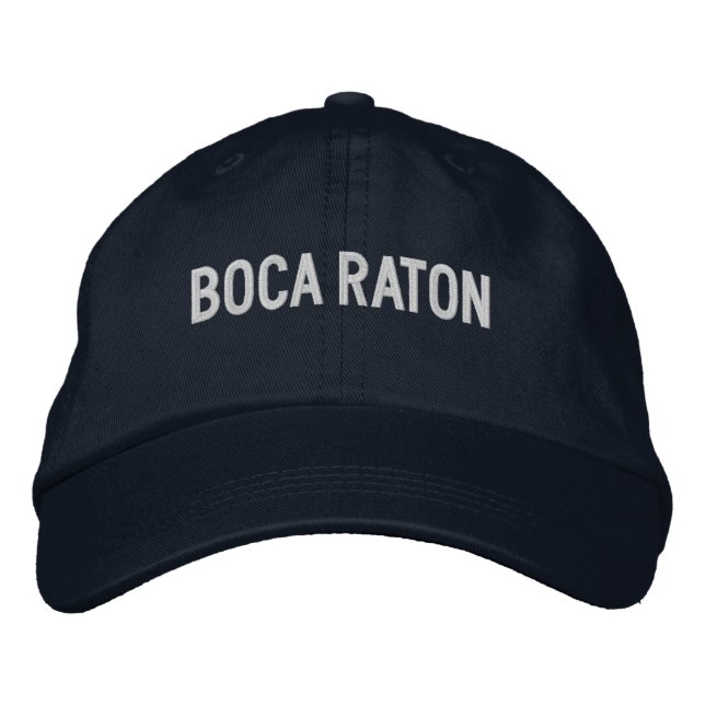 Gorras de béisbol bordadas Boca Raton Florida (Anverso)