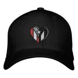 Gorras de béisbol con corazón bordado de banderas