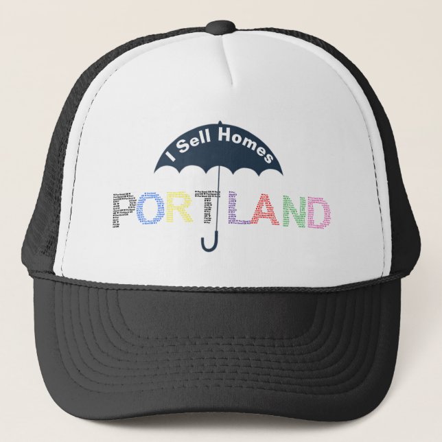 Gorras de béisbol negras de casas de bienes raíces (Anverso)