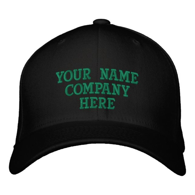 Gorras de béisbol personalizadas con texto bordado (Anverso)