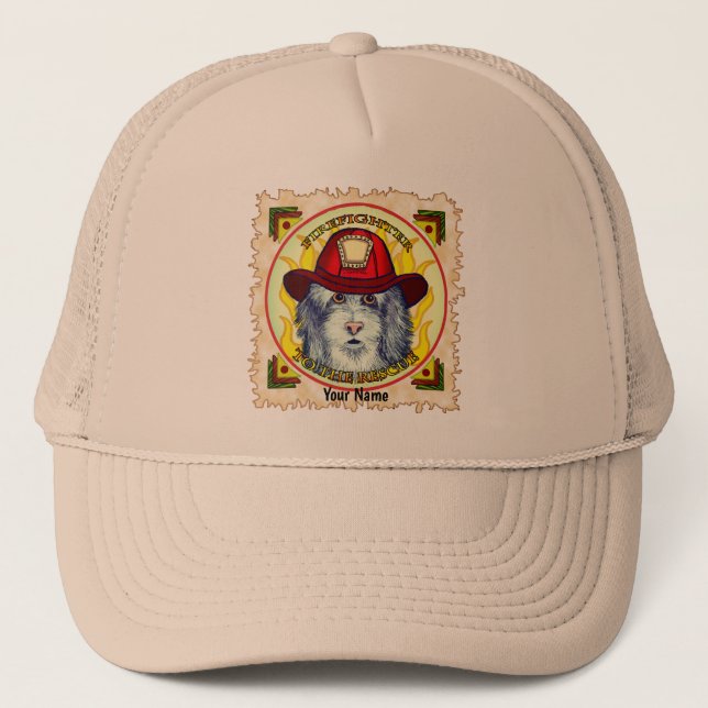 Gorras de bomberos de perro pastor (Anverso)
